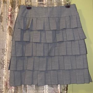 - - Etcetera Gray Squire Fringe Layered Skirt and beautiful …